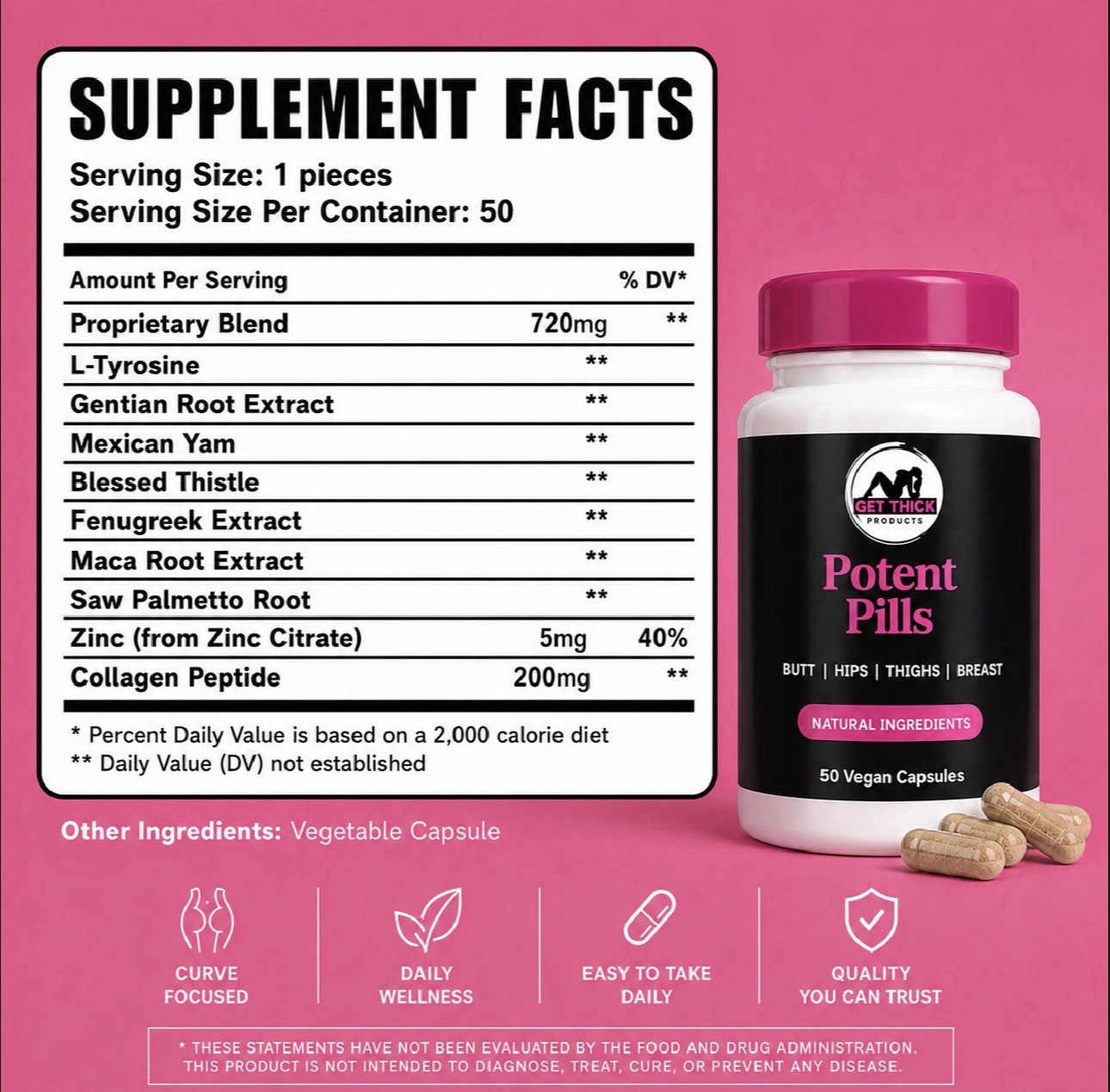 Potent Weight Gain Support Pills Supplements For Women