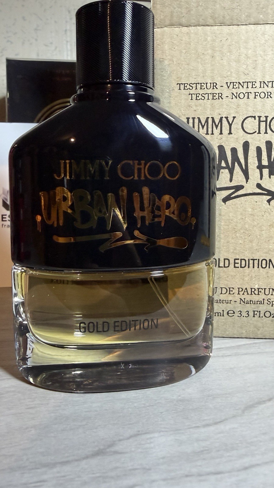 Jimmy Choo Urban Hero Tester Box 100% Real Gold Edition 3.3 Oz