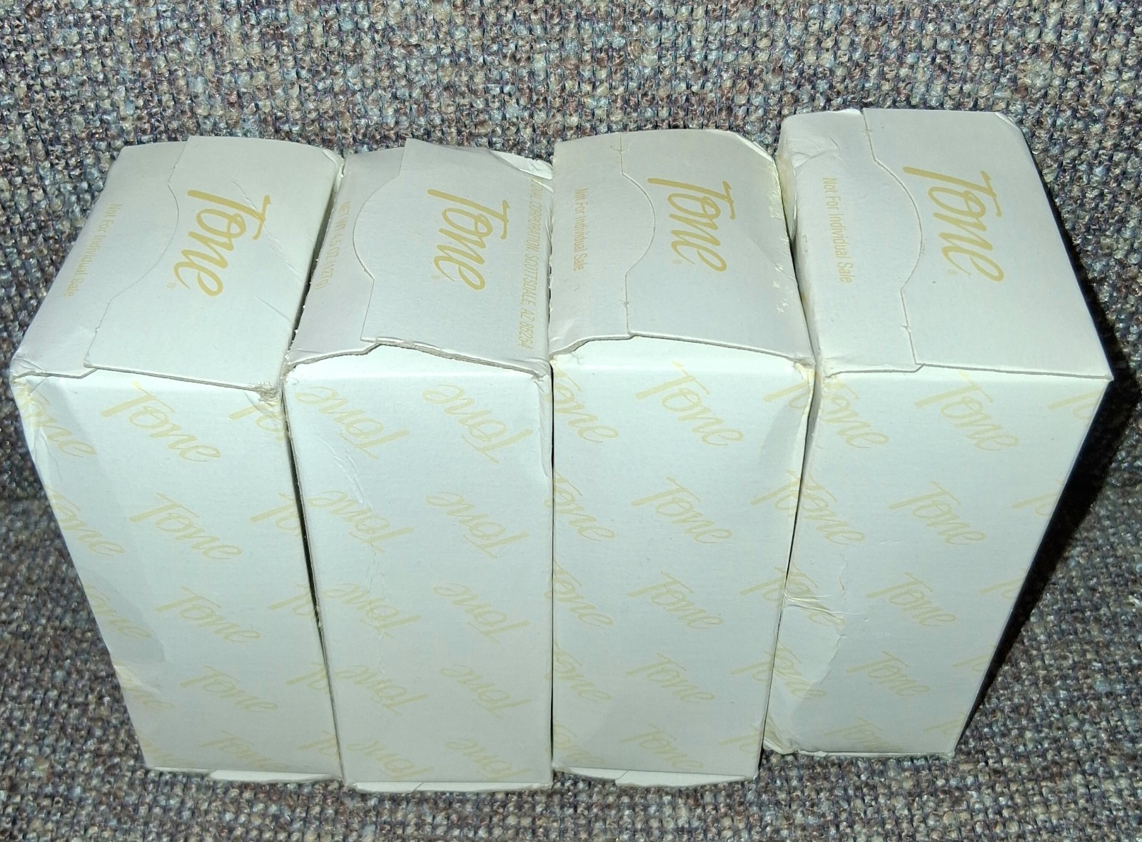 4 TONE Bar Soap – Unknown Scent- Larger 4.5 oz Bars – New ~ Dial Unopened Boxes