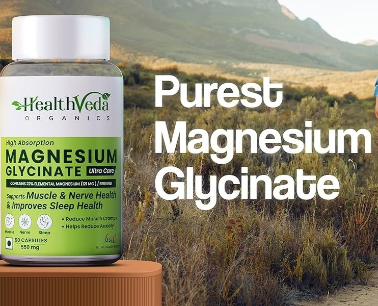 Magnesium Glycinate Supplement Support Sleep, Relaxation & overall wellness 60ct