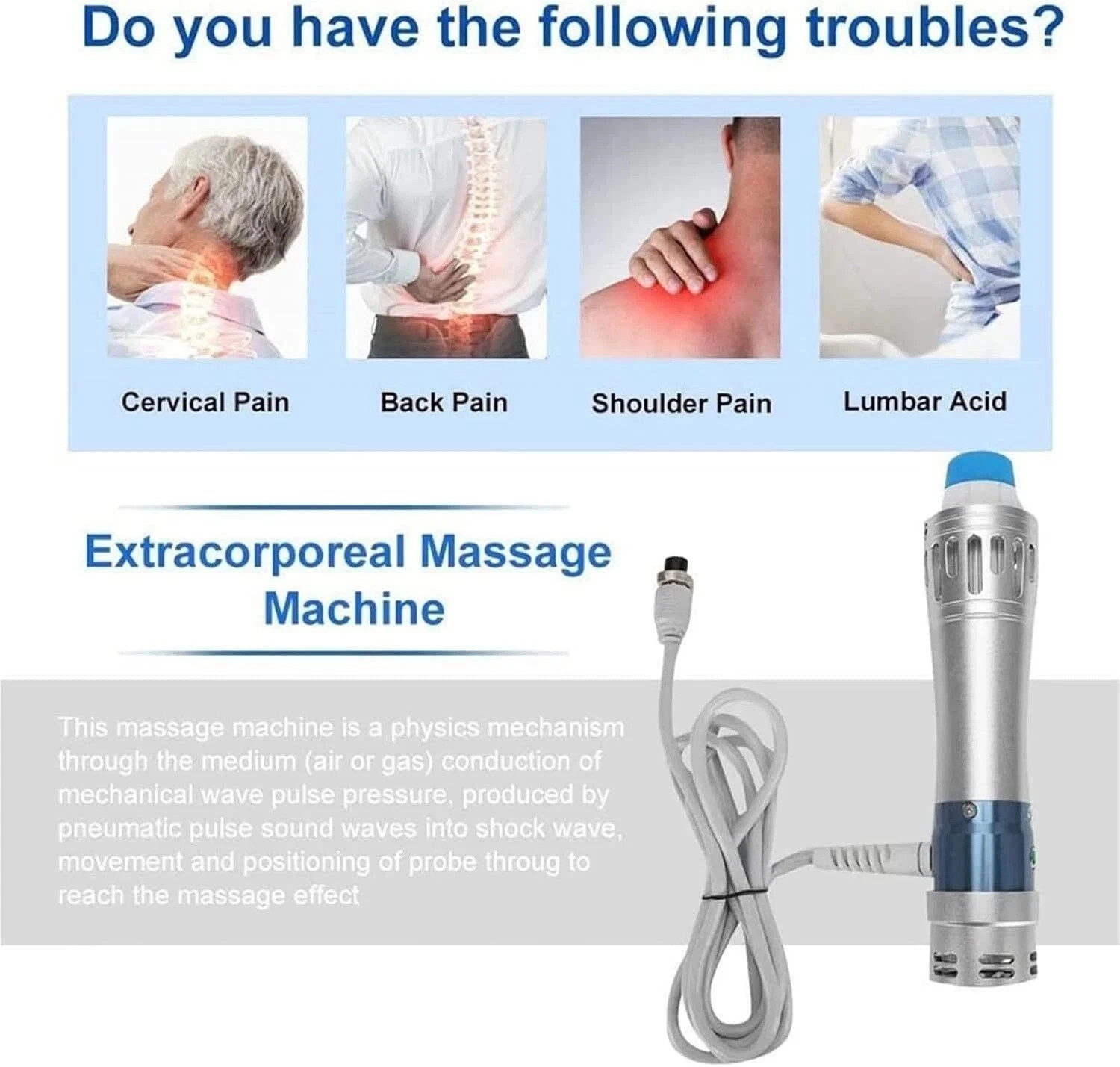2026 Shockwave Therapy Machine Body Massage For Muscle Pain Removal ED Treatment