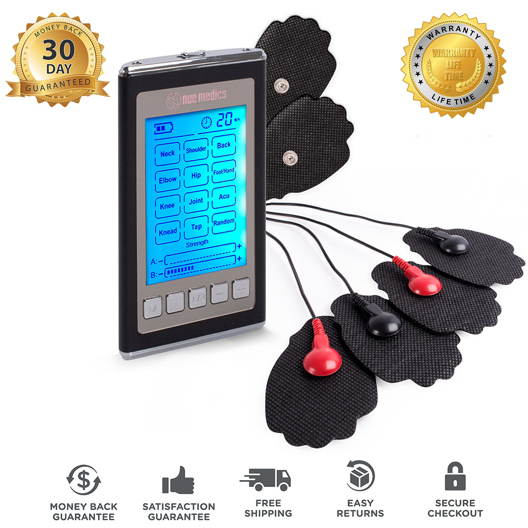 Tens Unit Rechargeable Muscle Stimulator Massager Pain Relief Dual Channel
