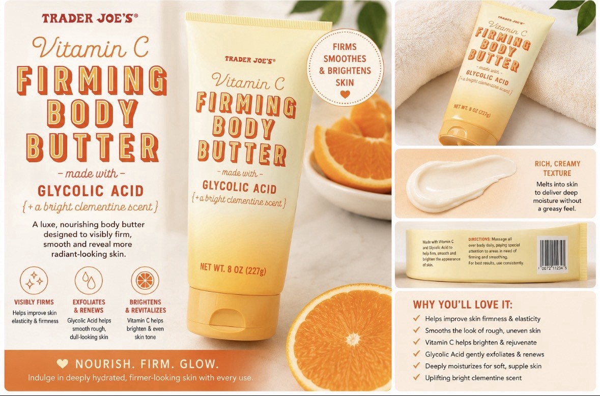 Trader Joe’s Vitamin C Firming Body Butter with Glycolic Acid
