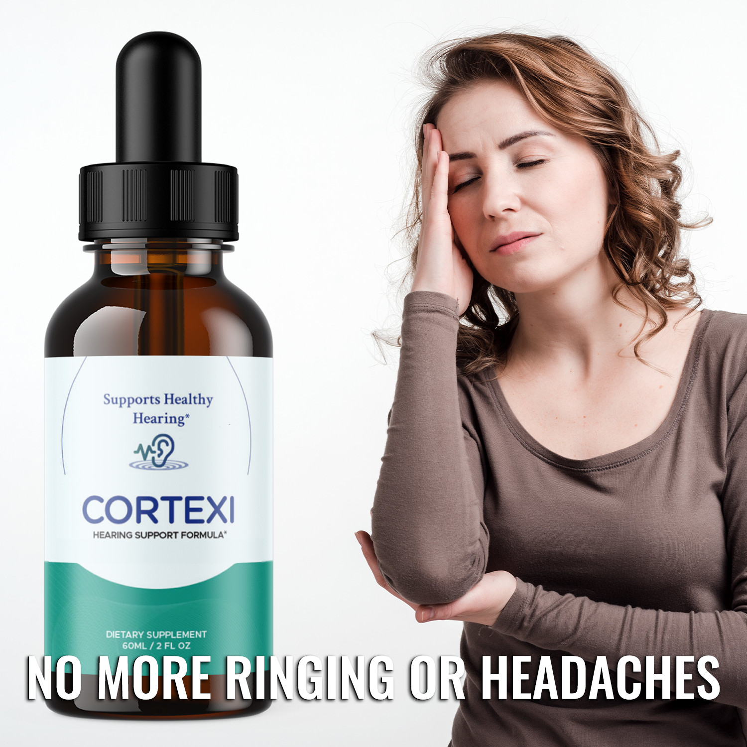 Cortexi, Cortexi Drops for Ear Health, Hearing Support, Healthy Eardrum (60 ML)