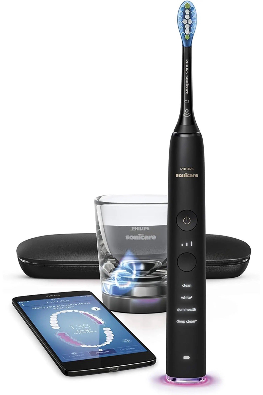 Philips Sonicare 7100 Black Rechargeable Toothbrush Bluetooth Case HX7421/06