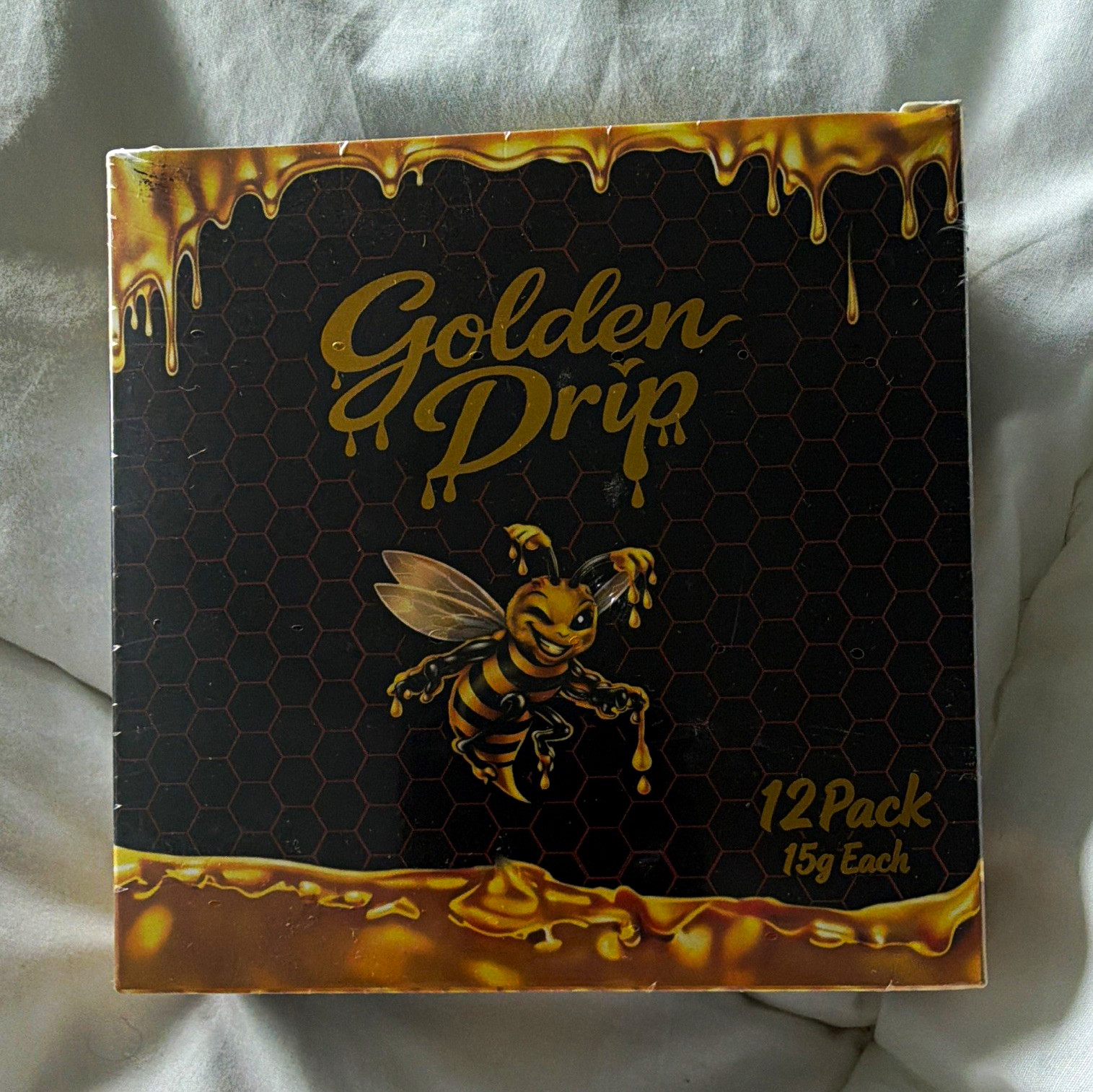 Golden Drip Honey Vitamin Supplement Sachets 12 Pack 15g w/ Ginseng Before Meal