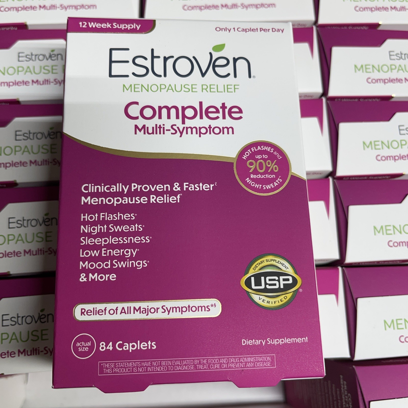 Estroven Complete Multi-Symptom Menopause Relief 84 Caplets [exp 07/27 or later]