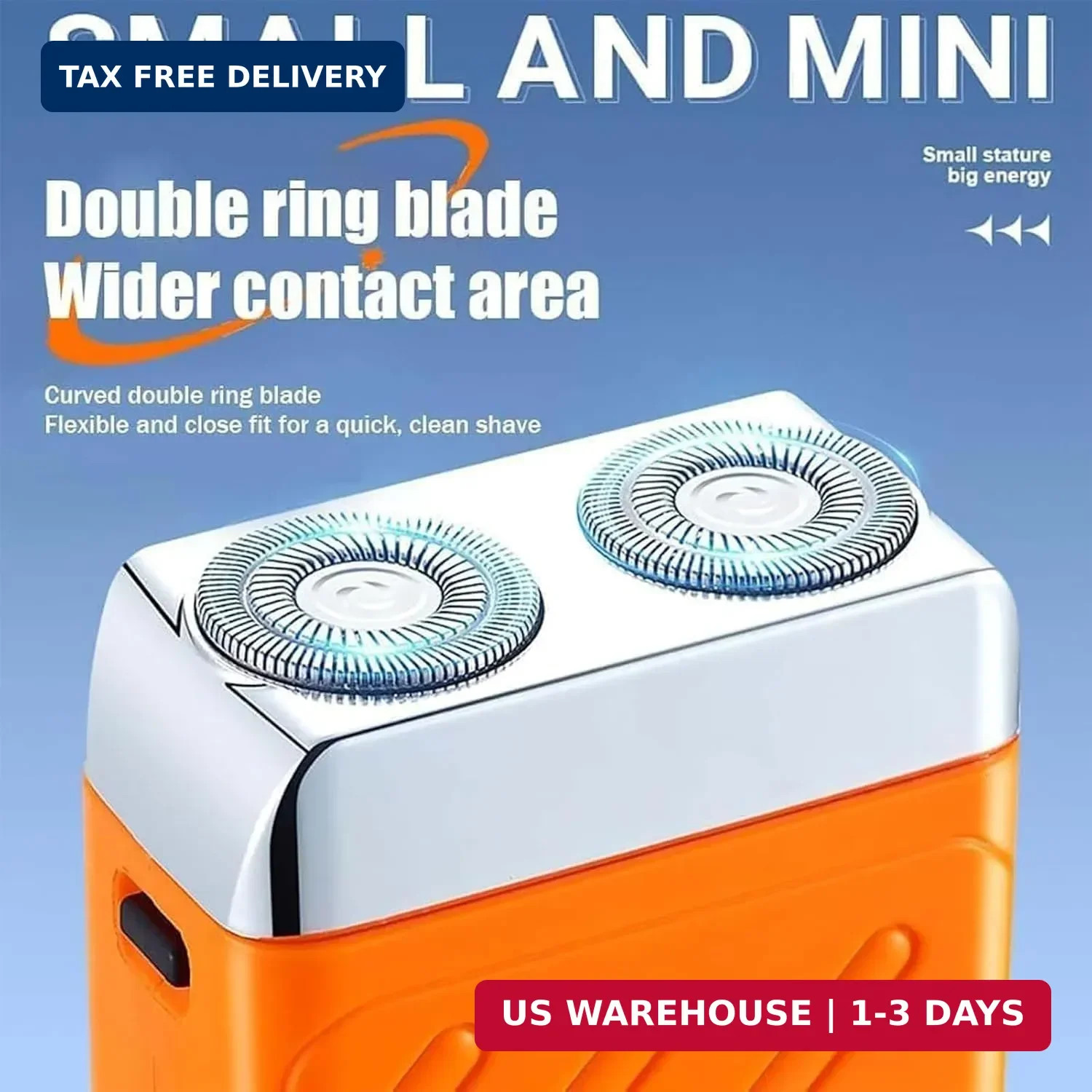 Mini Electric Razor for Men, 360° Rotation Silent Electric Foil Shaver, Waterpro