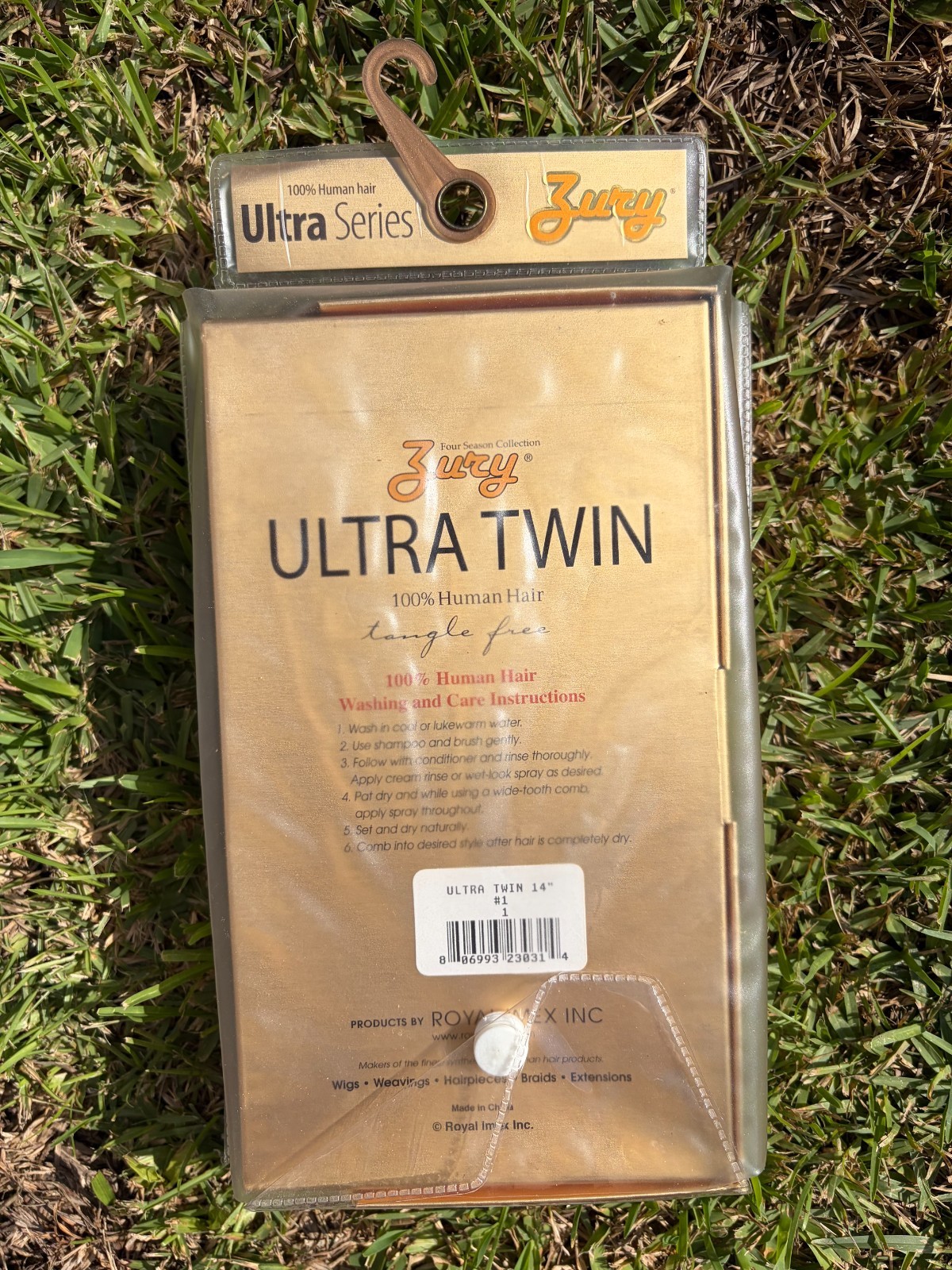 Zury Ultra Twin 14 inches long Color 1 (jet black) hair extensions