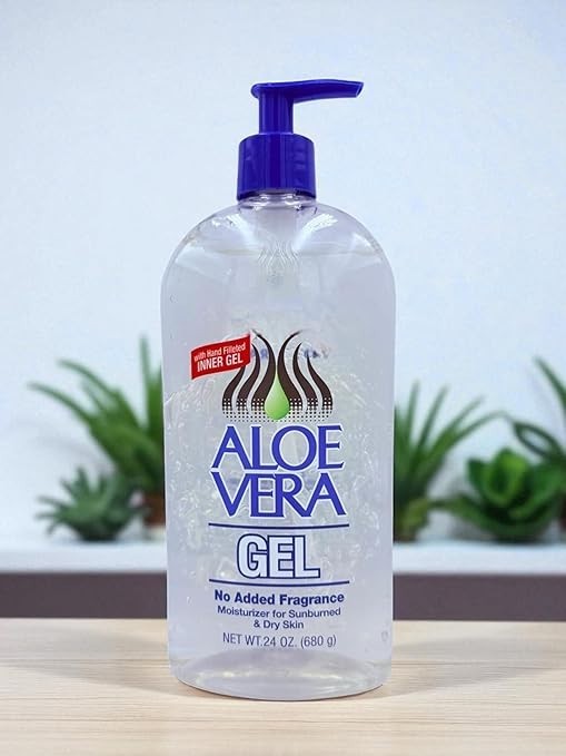 Aloe Vera Gel Pack of 6 24oz Moisturizer for Sunburn Dry Skin No Fragrance