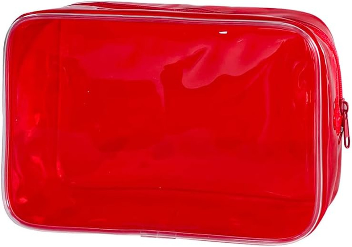 Neon TSA Approved Clear Toiletry Pouch, 7″X2.3″X4.7″ Size, PVC Travel Makeup Bag