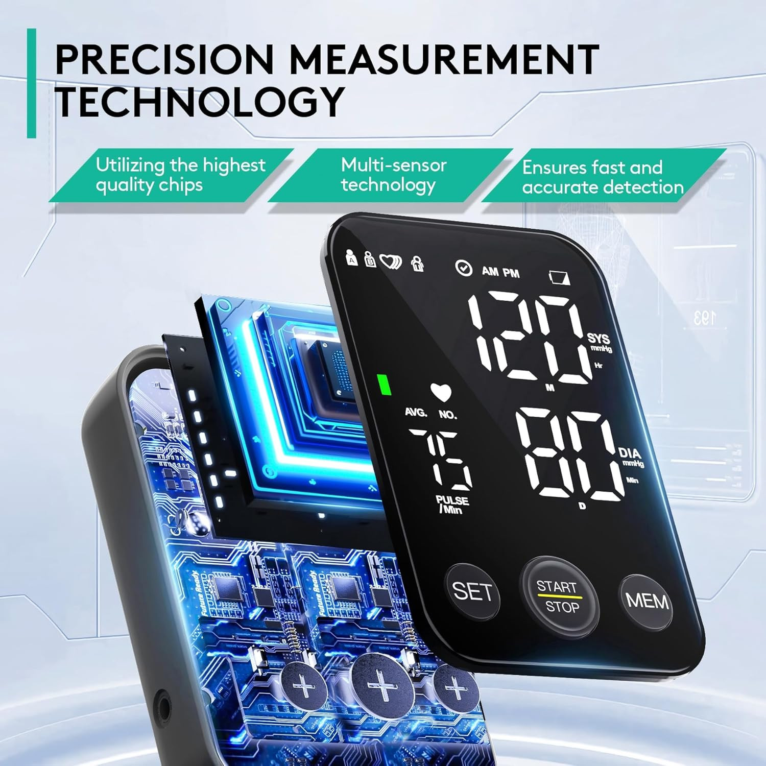 FDA Cleared Blood Pressure Monitor Upper Arm