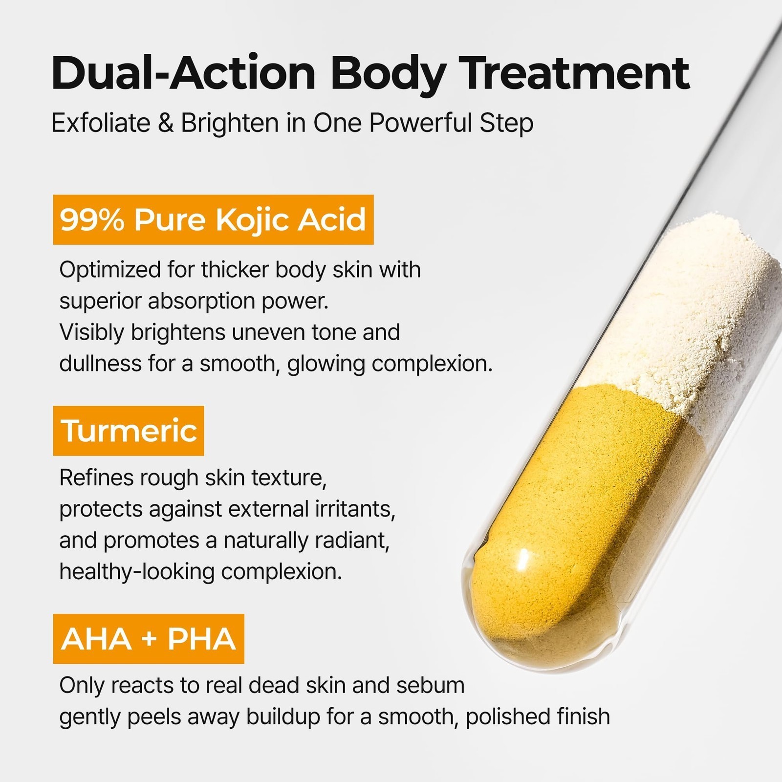 Body Keratin Care Kojic Acid Turmeric Spray Gently Exfoliating Peeling Soluti…