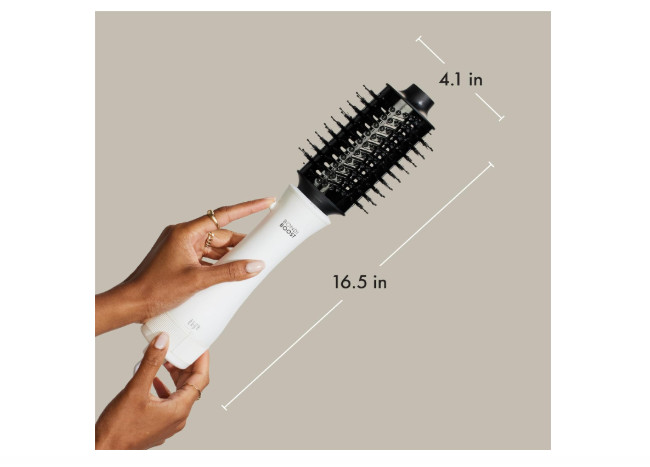 BondiBoost White Corded Electric Blowout Brush Pro Hair Dryer & Hair Brush
