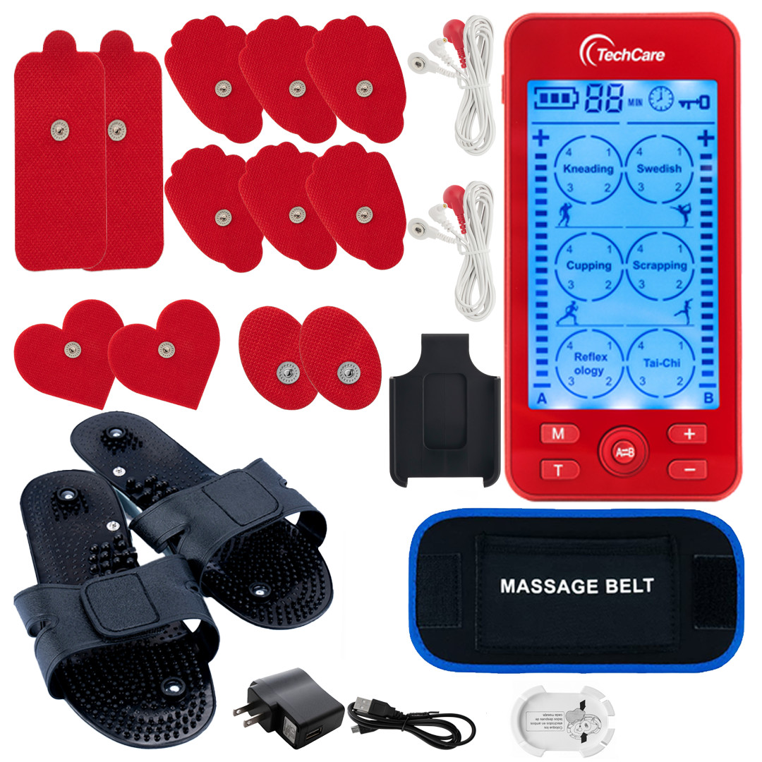 Tens Unit Muscle Stimulator 24 Modes Rechargeable Device Combo Set