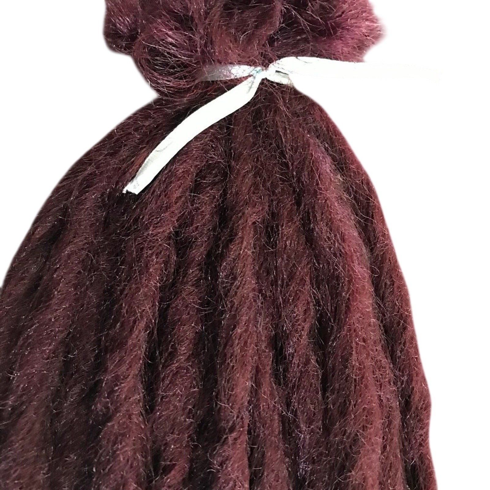 25 Burgundy Dark Auburn Brown Dreads Dreadlock Hair Extensions
