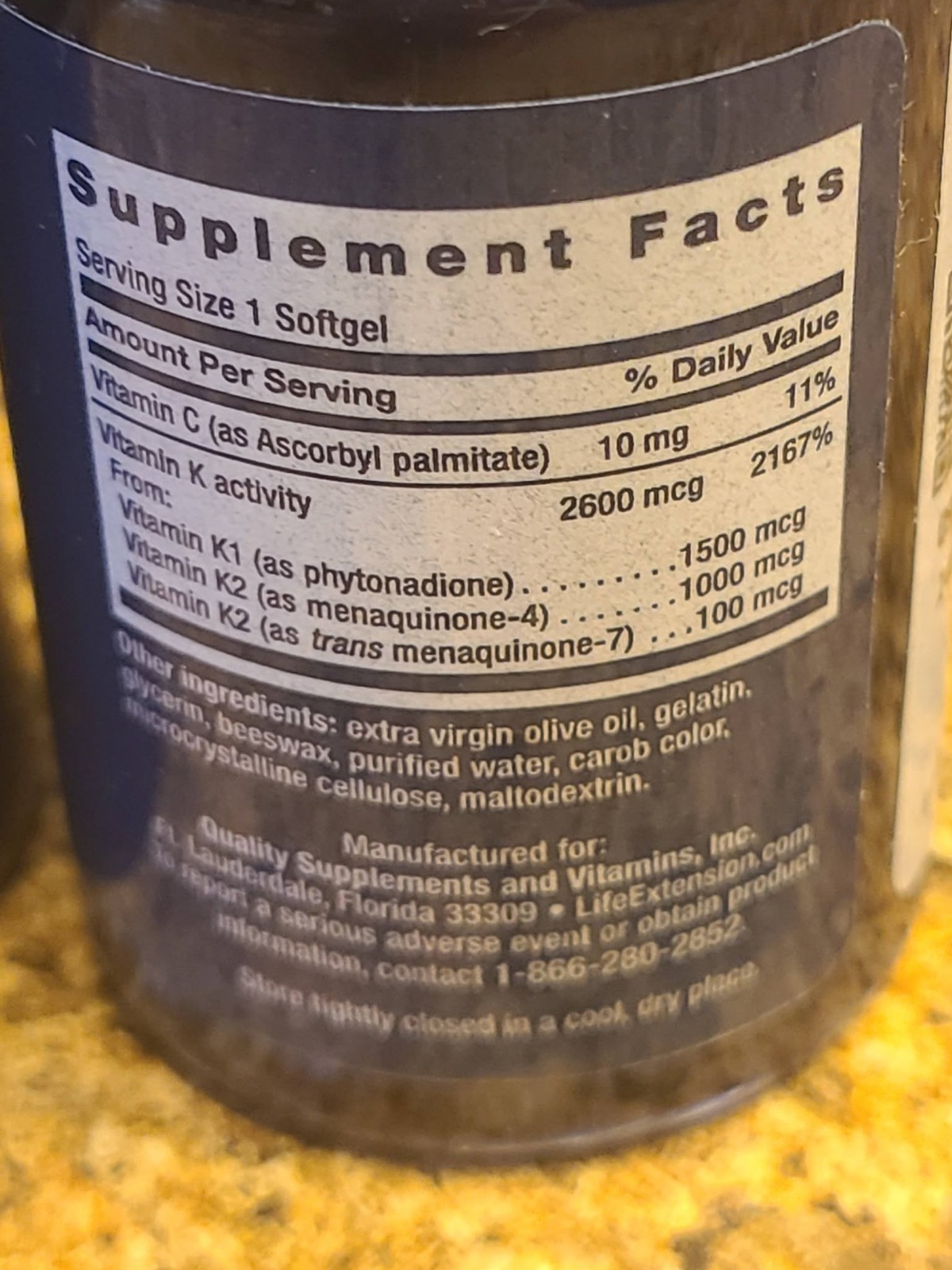 Life Extension Super K, Advanced K2 Complex (MK-7) K1, Heart & Bone Health