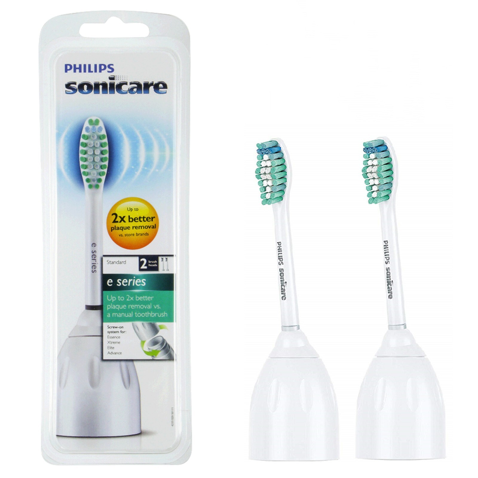 2X Philips Sonicare E Series HX7002 Replacement Toothbrush Brush Heads – Sealed