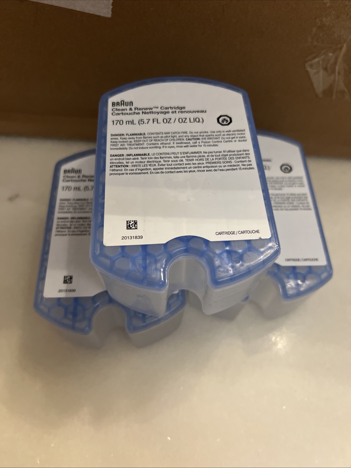 LOT OF 3 Braun Clean & Renew Refill Cartridges NEW NO BOX 5.7 Floz. Each