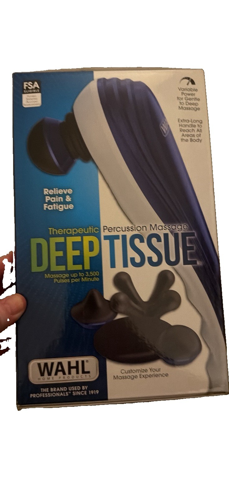 Wahl Deep Tissue Massager & 4 Attachment Massage Heads New In Box!!!