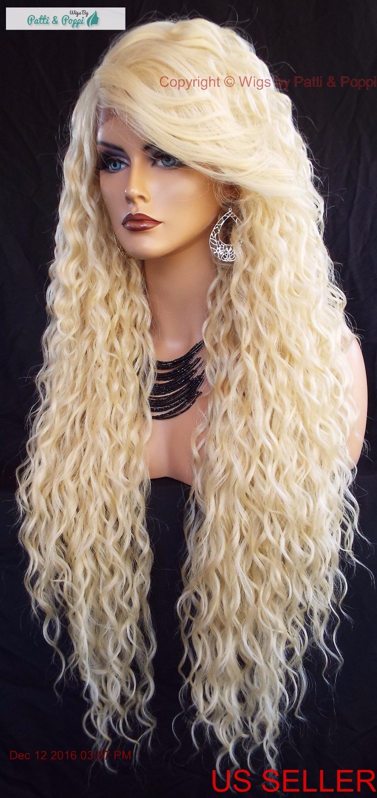 36″ X-LONG LACE FRONT DEEP C-PART HIGH HEAT SAFE WIG COLOR 613 SEXY 360