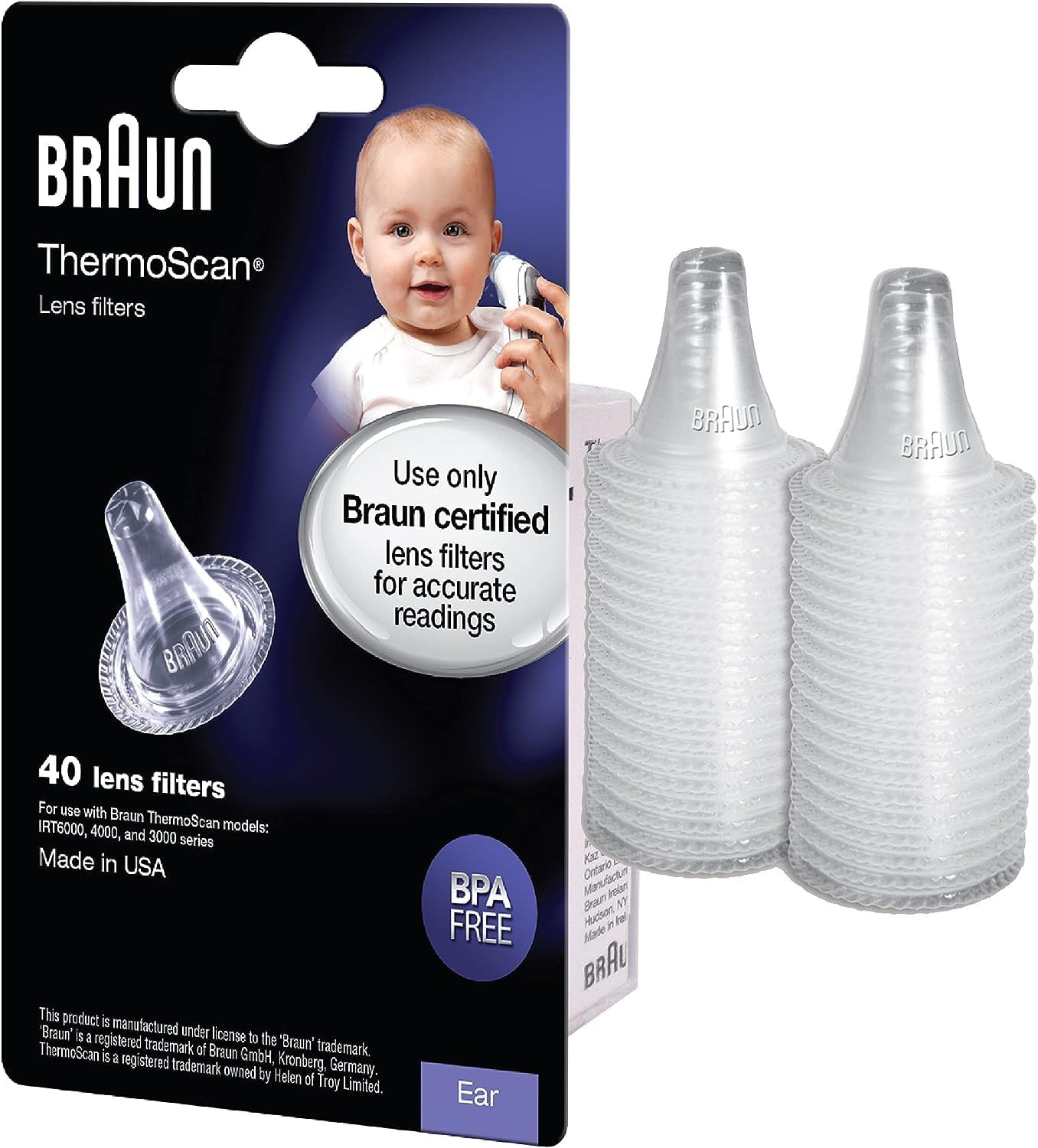 Braun Thermoscan Lens Filters for Ear Thermometer, Baby Thermometer Ear Covers,