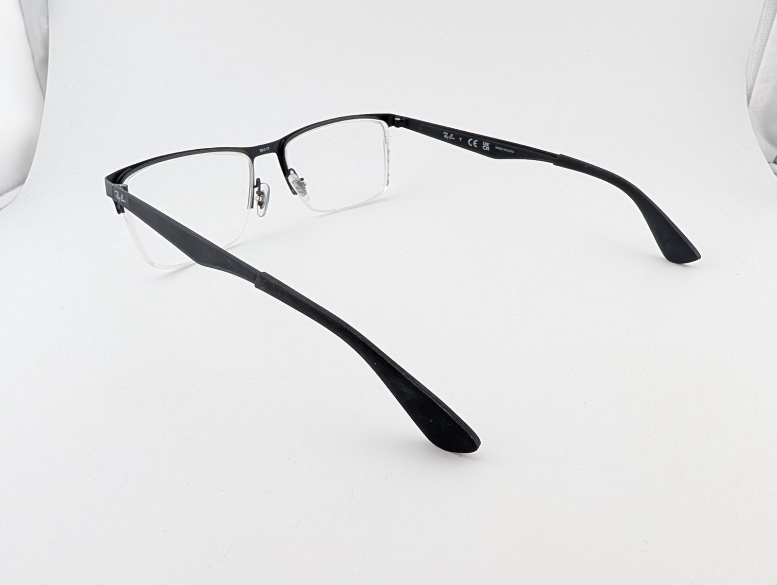 Ray Ban Eyeglasses, Frames Only, RB 6335 2503, 56-17-145, Black, Half Rim