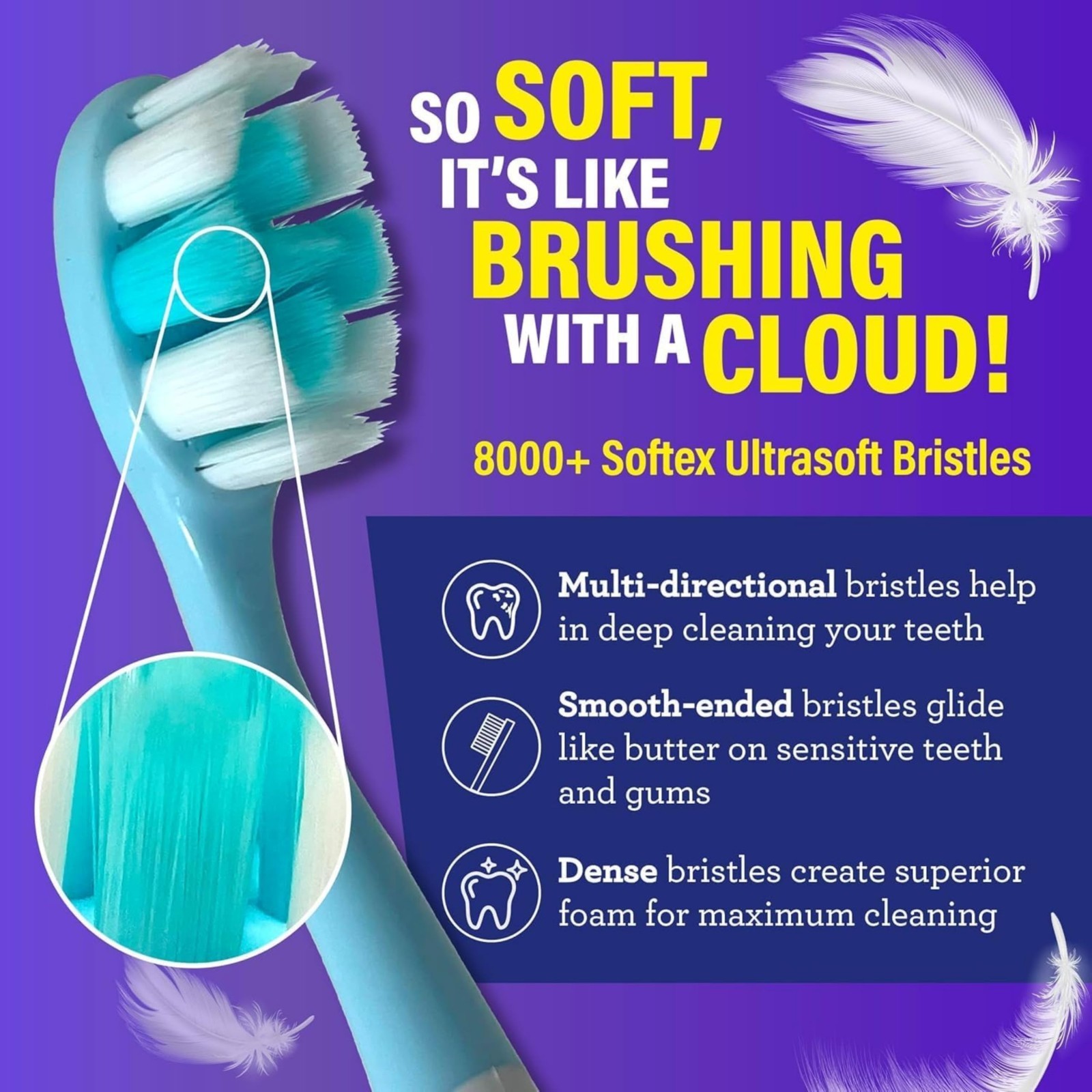 GuruNanda Butter on Gums Toothbrush with Extra Soft Bristles for Sensitive Gums