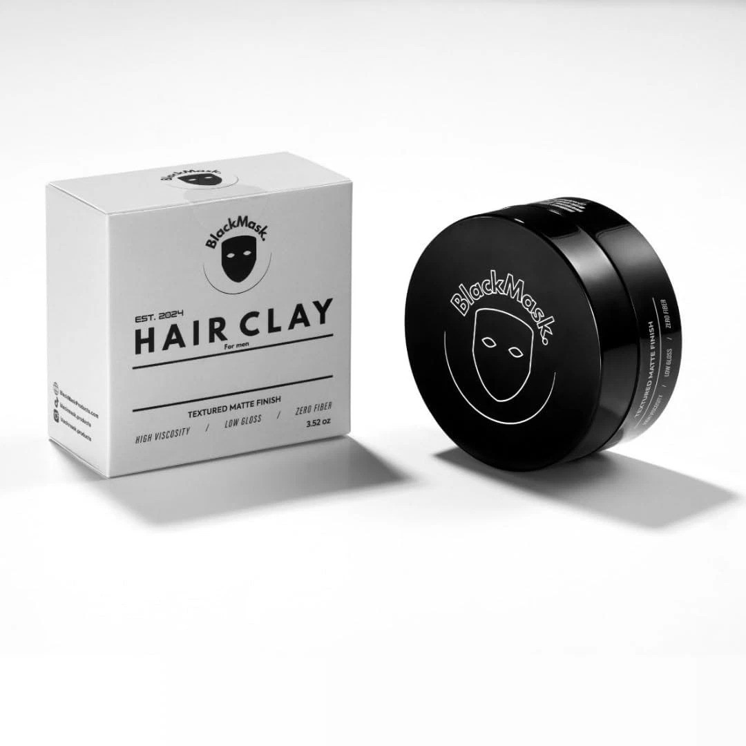 BlackMask Hair Clay for Men (3.52 oz) Matte 3.5 Ounce (Pack of 1), Grey