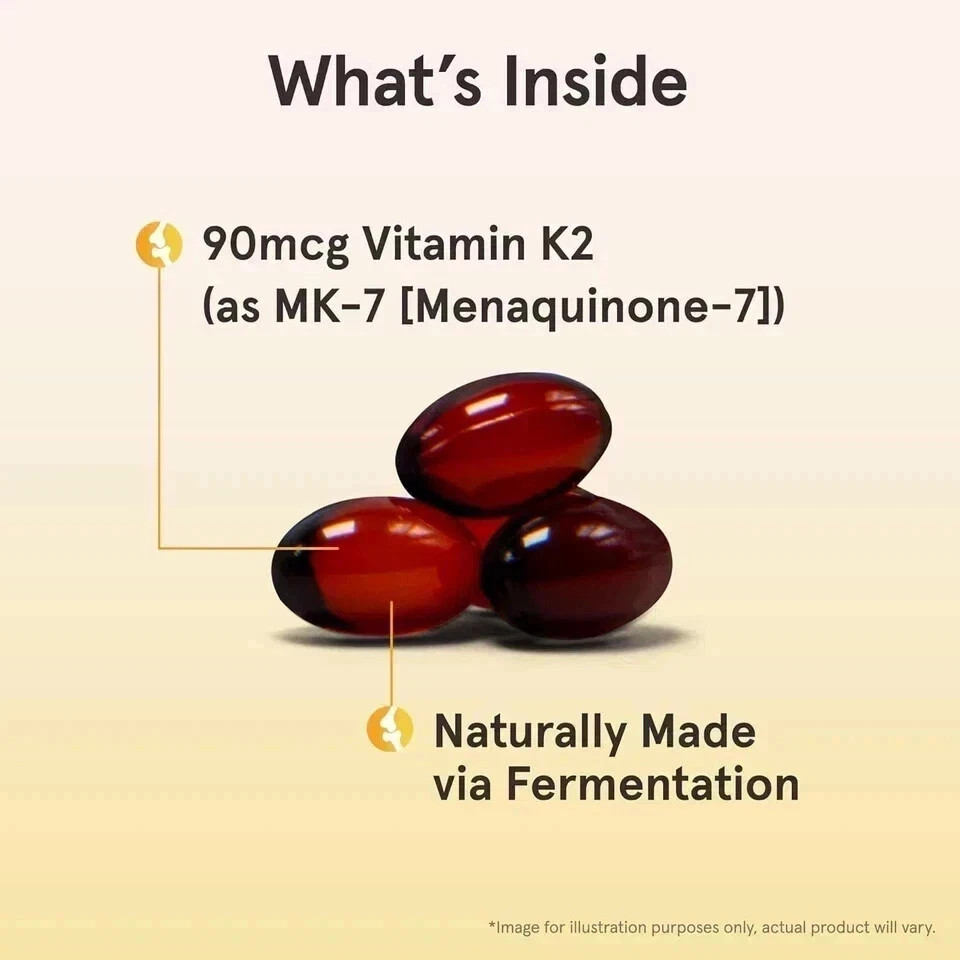 Jarrow MK-7 Vitamin K2 90mcg 120 Softgels Bone & Heart Health 120-count