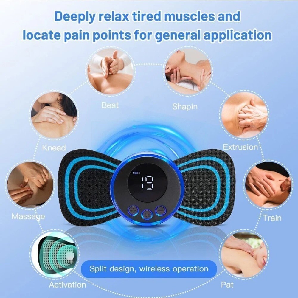 19 Levels Pulse Tens Unit EMS Massager – Full Body Muscle Stimulator Pain Relief