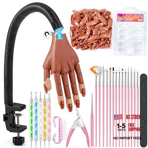 Practice Hand for Acrylic Nails, Magnetic Nail Practice Nail Practice Hand Set