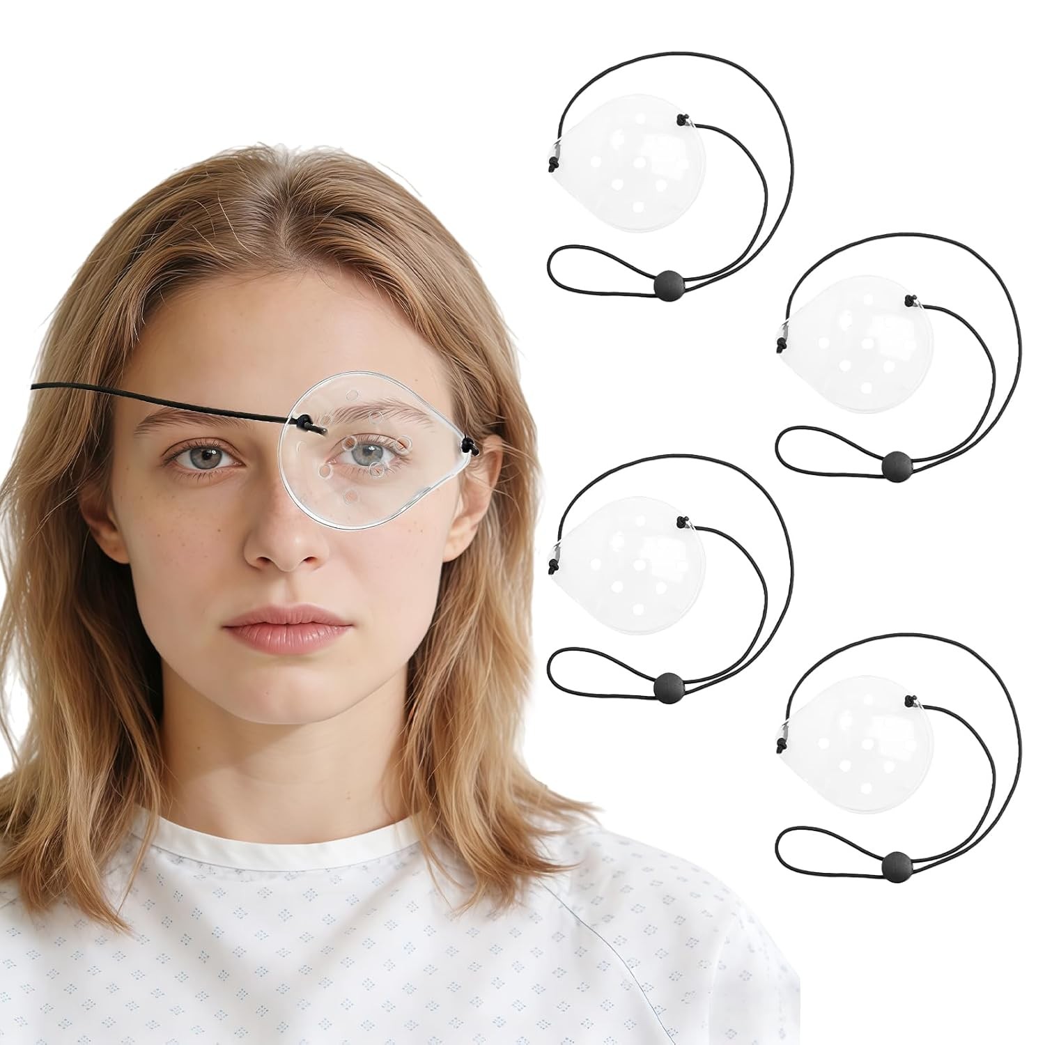 4 Pcs Clear Eye Shield after Surgery, Clear Eye Patch Hard Cover