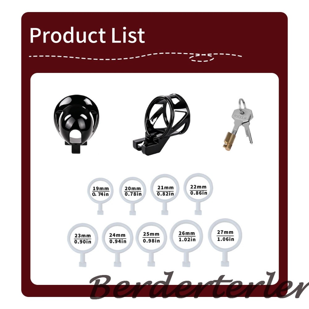 ABS / Stainless Steel Constraint Cages Head Breathable Chastity Lock With Belt