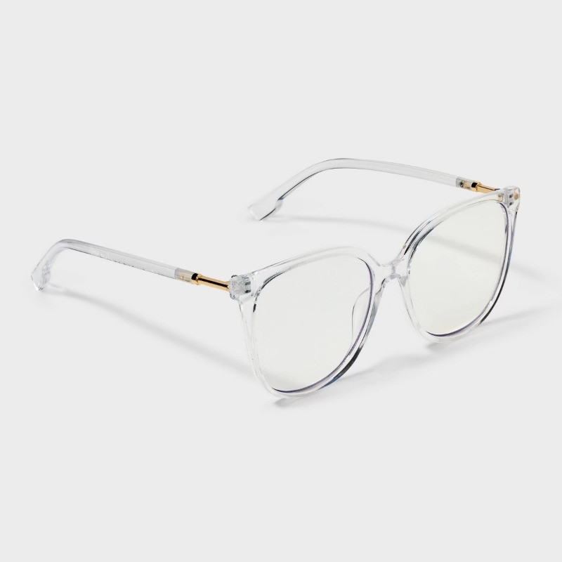 Plastic Metal Combination Square Blue Light Filtering Glasses