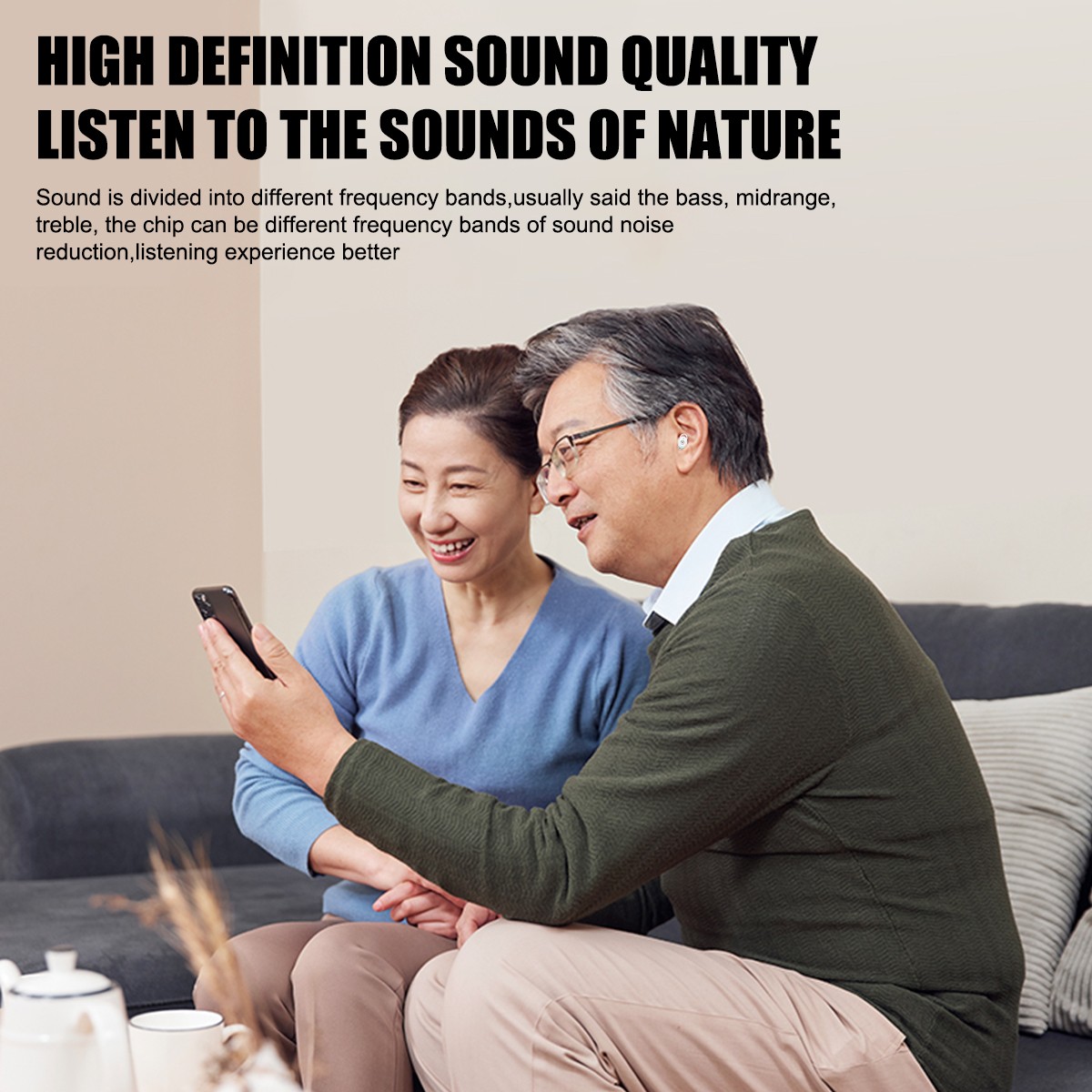 Pair Rechargeable Digital Invisible Hearing Aids Mini ITE Sound Voice Amplifier