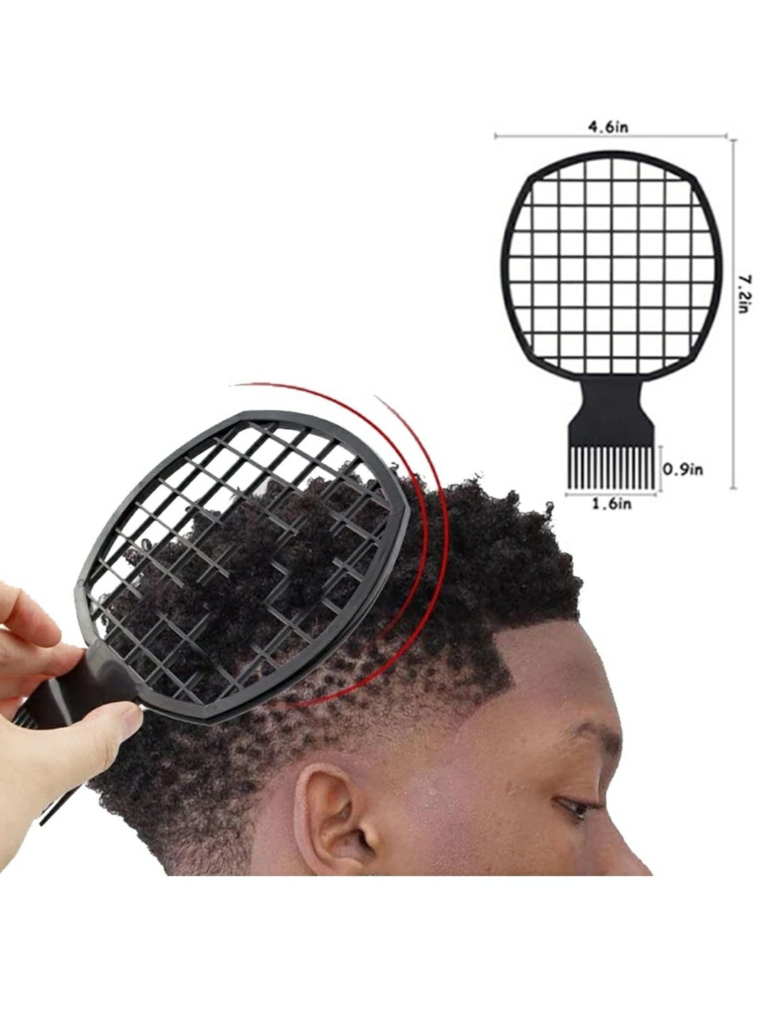 Twist Combs, ABS Plastic, Hair Sponge Brush Upgraded Design for Men Women Curls