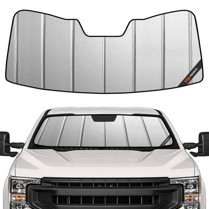 Pigenius Windshield Sun Shade For Ford F-250/F-350/F-450/F-550/F-600 2017-2022
