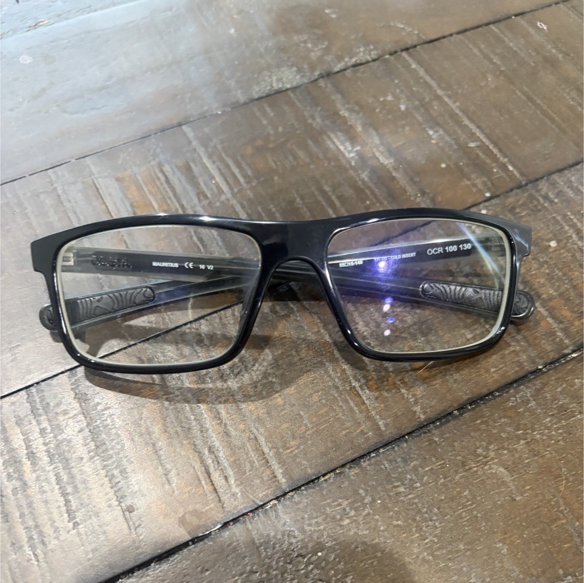 Costa Black Rectangular Full Rim TR-90 Eyeglasses Frames 48-16 130