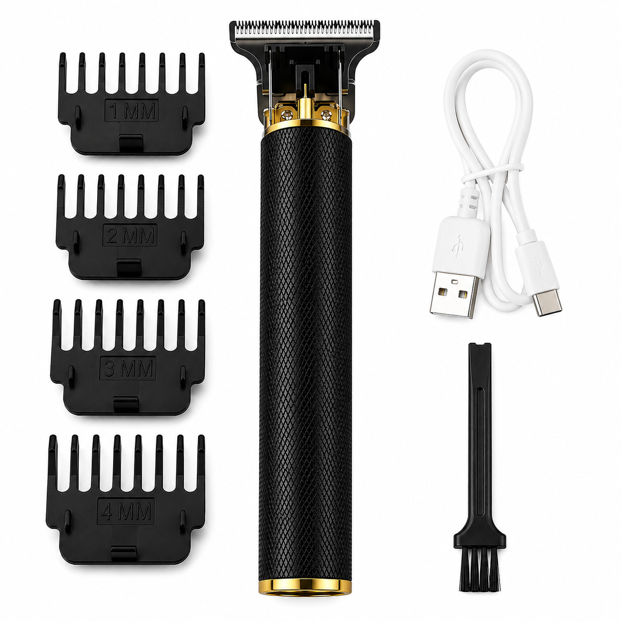 Vintage T9 Black Hair Trimmer Cordless Beard Clipper Barber USB Rechargeable