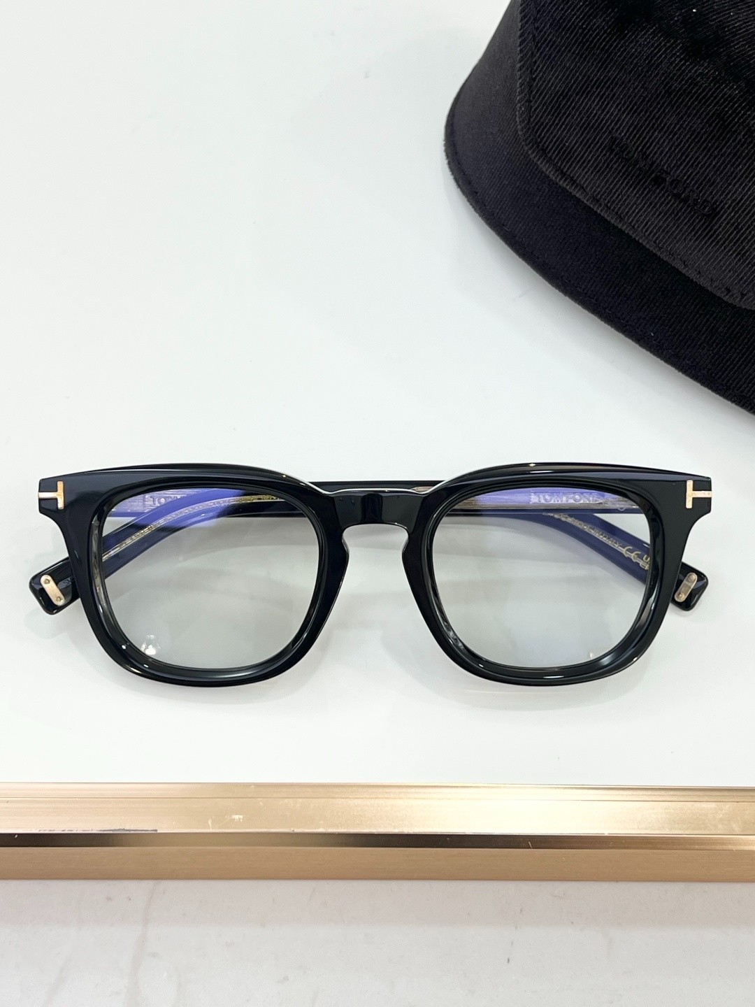 TOM FORD FT1326 Icon Square Black Clear 48口24-145 Eyeglasses New w/ Case