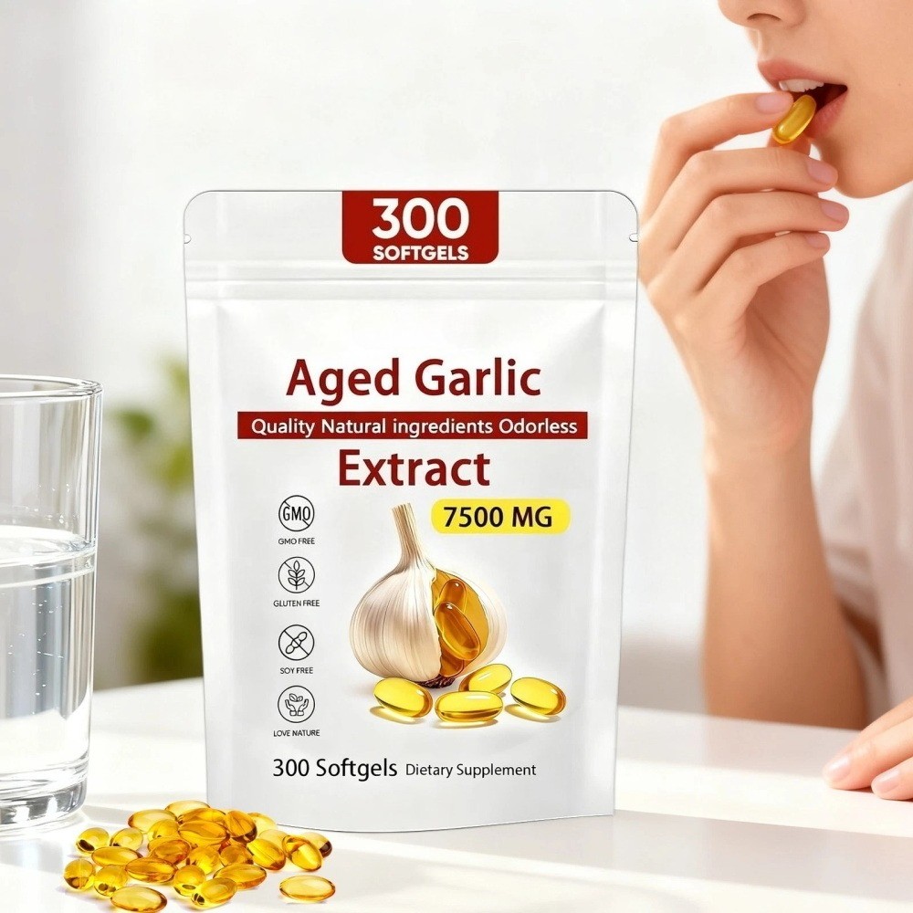 2PACK Elare Aged Garlic Extract, 300 Softgels, 7500mg Odorless | Heart & Immune