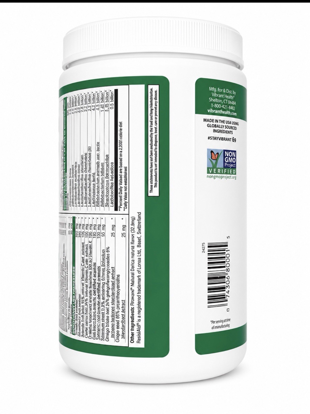 Vibrant Health Green Vibrance Superfood Powder 30 Servings 25 Billion CFU Sealed