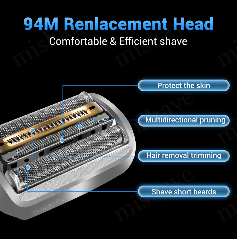 Series 9 Pro 94M Electric Replacement Shaver Head Compatible Series 9 Pro 2-PACK