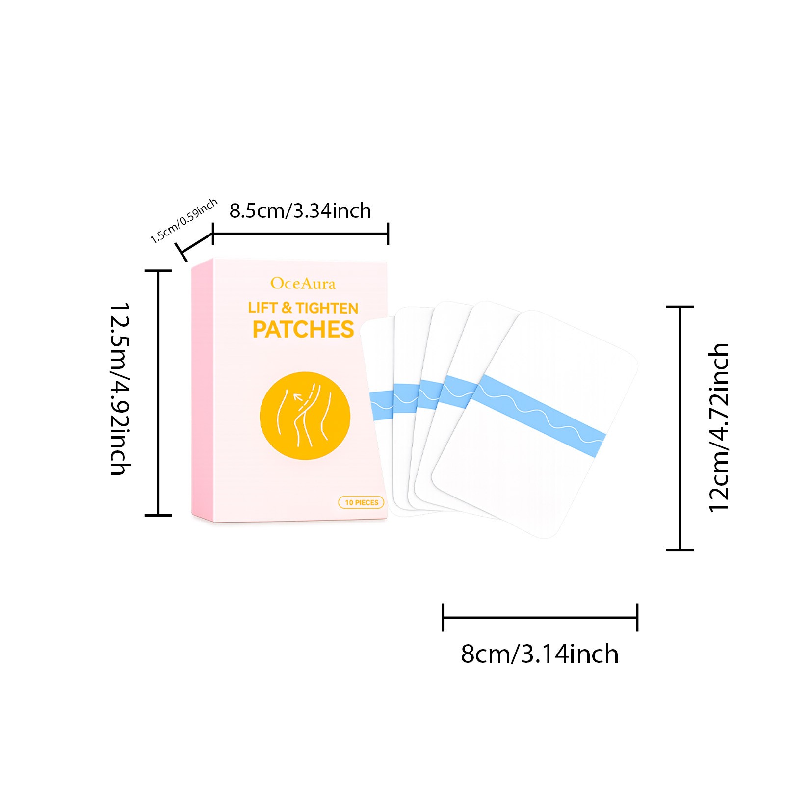 Body Lifting Patches for Legs/Abdomen/Buttocks & Arms, Transparent Skin New