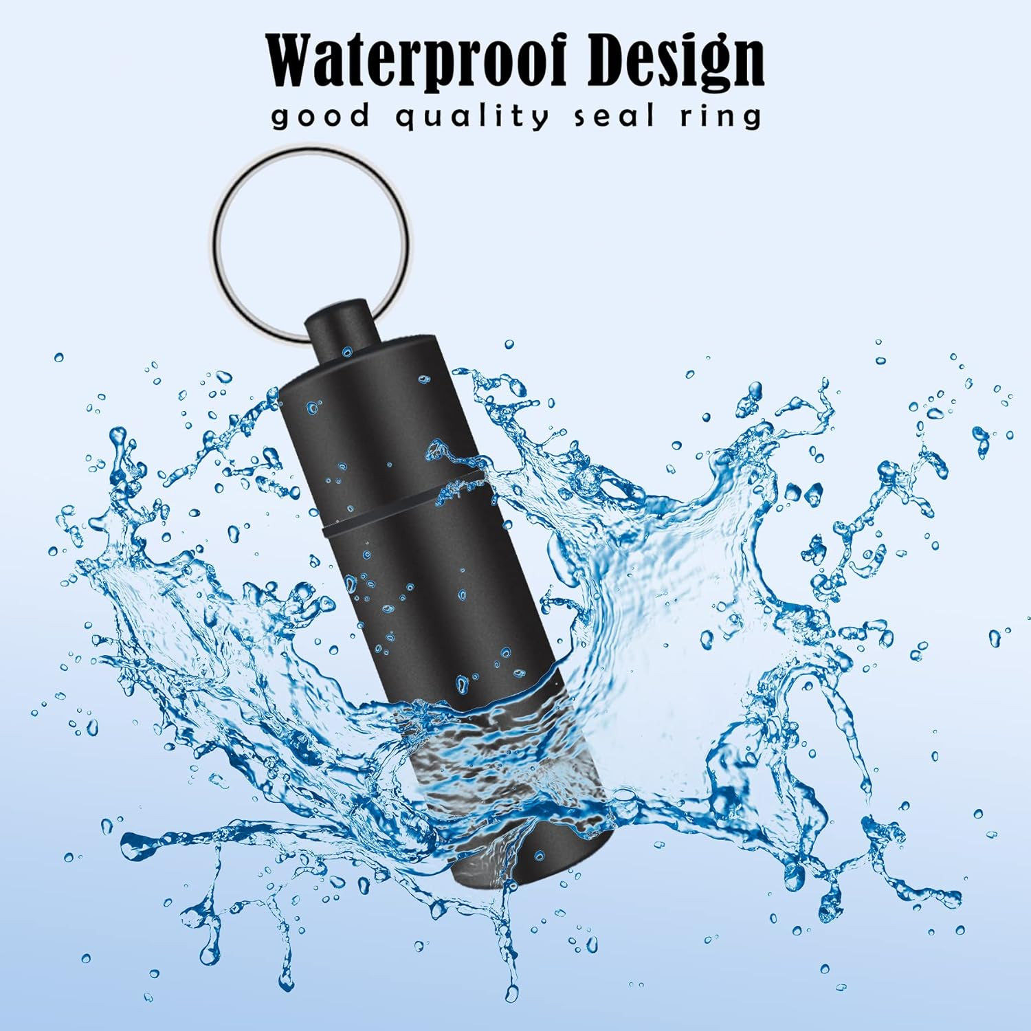 Small Pill Box Waterproof Keychain Pill Holder Portable Travel Pill Container Me
