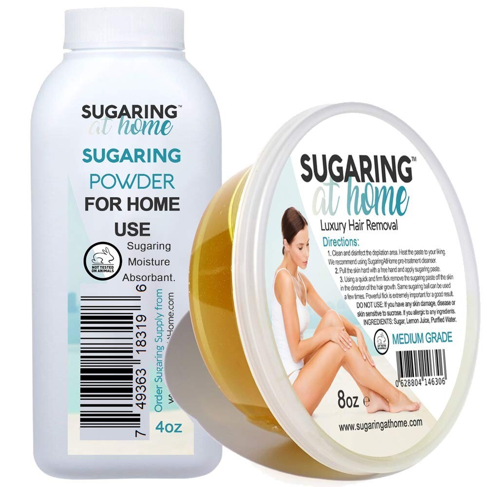 Sugaring Paste for bikini, Braizlian, Arms, legs Set with Sugaring Drying Powder