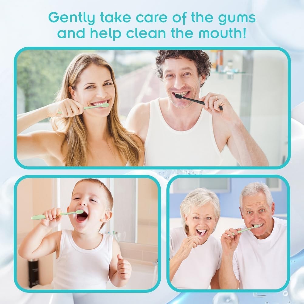 Jaxbo 8 PCS Extra Soft Toothbrush, Micro Nano 1 Count (Pack of 8), As Show