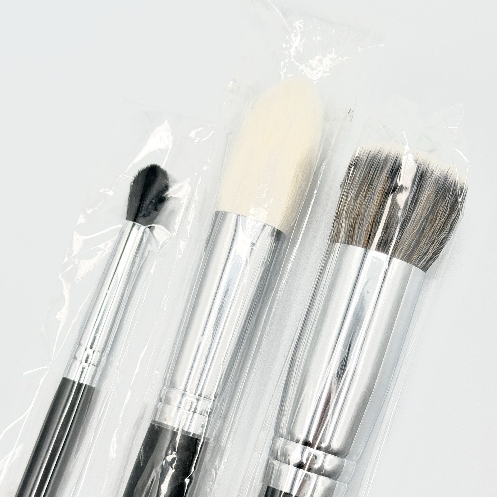 Morphe Makeup Brush Set Black/Silver Tapered & Flat M139 M504 M6