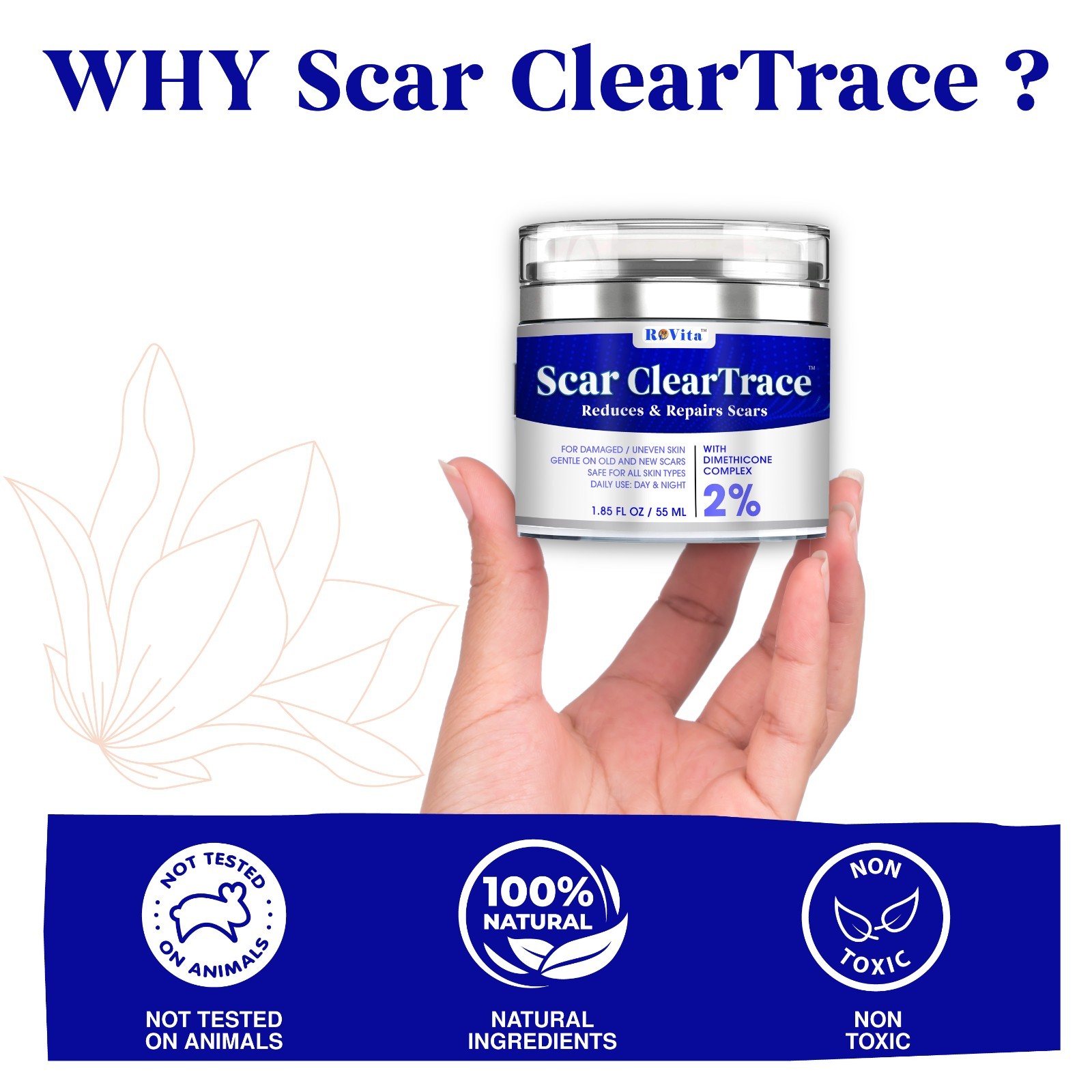 Scar Removal Cream – Old Scars Stretch Mark Spots, Surgery, Burn, Injury Scar